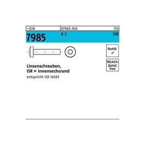 Linsenschraube din 7985 m.Innensechsrund m 5 x 10 -T25 a 2