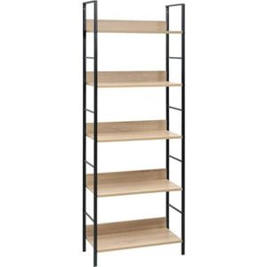Bücherregal 5 Regalböden Eiche 60x27,6x158,5 cm Holzwerkstoff vidaXL