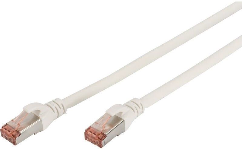 DK-1644-050/WH RJ45 Netzwerkkabel, Patchkabel cat 6 s/ftp 5.00 m Weiß Flammwidrig, Foliensch - Digitus