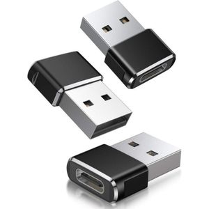 SNQ - USB-C-Buchse auf USB-A-Stecker-Adapter, 3er-Pack – Typ-C-USB-A-Ladegerät, Konvertierung für Apple Watch 7, iPhone 11 12 13 Pro Max se 3, 14,