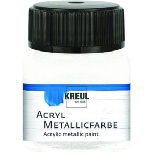 Acryl Metallicfarbe weiß 20 ml Verzierfarbe - Kreul