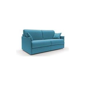 Divani.store - Evans Schlafsofa aus wasserfestem Stoff T13 149 cm (mat. 120x197) hellblau