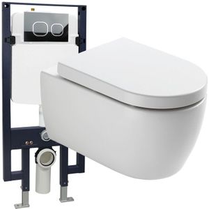 Bernstein - WC-Komplettpaket 22 NT2039 Soft-Close Vorwandelement G3008 Modell 4111 Schwarz matt