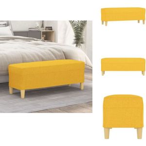 Sitzbank Hellgelb 100x35x41 cm Stoff - Sitzbank - Flurbank - Sofa - Polstermöbel - Hellgelb