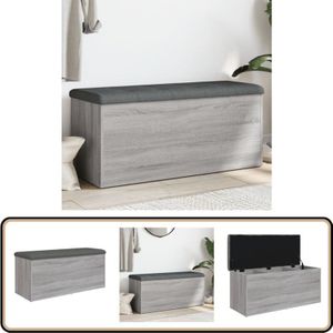 Vidaxl - Sitzbank mit Stauraum Grau Sonoma 102x42x45 cm Holzwerkstoff - Wohnzimmer Dekoration - Stauraumbank - Garderobe - Etagenwohnung Möbel