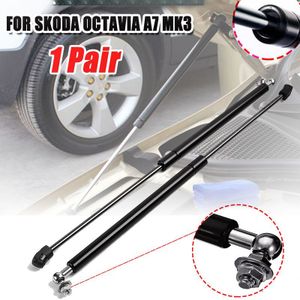 Drillpro - 2 stücke Auto Gas Stoßdämpfer Haube Dämpfer Federbein Lift Halterung Für Skoda Octavia A7 MK3 Edelstahl Hydraulische Stange Auto Zubehör