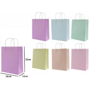 Trade Shop Traesio - Trade Shop - set 4 stück geschenktüten papiertüten 33X26X12 cm verschiedene farben 68491 -
