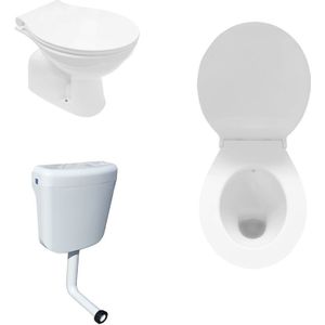 Belvit - Komplettset wc Taharet/Bidet Abgang Boden Senkrecht + Deckel + Spülkasten