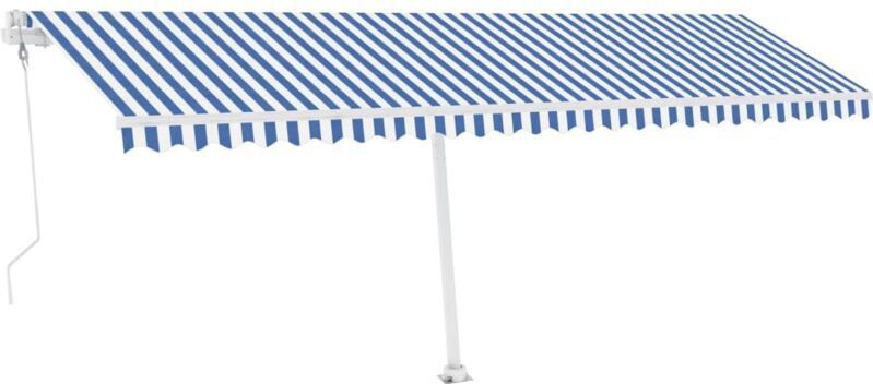 Vidaxl - Automatische Markise mit led & Windsensor 600x300 Blau und Weiß
