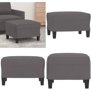 Vidaxl - Fußhocker Grau 60x50x41 cm Kunstleder - Sitzsack - Hocker - Fußhocker - Lounge Chair - Grau - Home & Living
