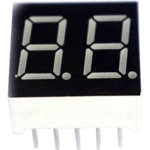 Tru Components - 7-Segment-Anzeige Blau 13.2 mm 3.2 v Ziffernanzahl: 2 TRU-7S2-52BAG