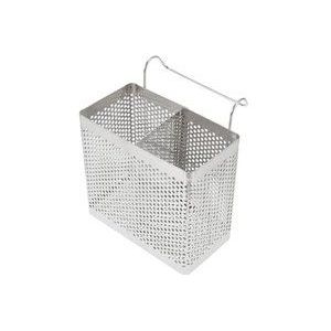 Csparkv - 13 x 7 x 12,5 cm Küchenutensilienhalter aus Edelstahl mit 2 Fächern, Besteck-Wäscheständer, Korb, Geschirr, Abtropfgestell, Organizer mit