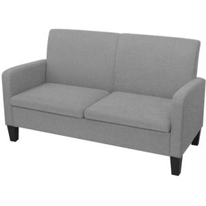 2-Sitzersofa 135 x 65 x76 cm Hellgrau