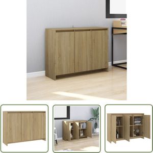 Sideboard Sonoma-Eiche 102x33x75 cm Holzwerkstoff - Sideboard - Schreibtisch - Wohnraum - Möbel - Eiche Dekor - The Living Store