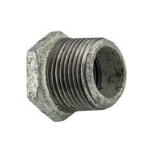 Temperguss-Gewindefitting verzinkt Reduziernippel, ag x ig 1/2 x 3/8 Zoll, Typ 241, dvgw