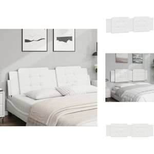 Kopfteil-Kissen Weiß 180 cm Kunstleder - Kopfteil - Bettwäsche - Schlafzimmer Dekoration - Lederoptik - Polsterung
