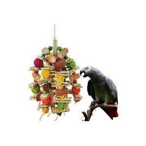Papageienspielzeug, natürliches Kauspielzeug aus Maiskolben für Vögel, geeignet für kleine und mittelgroße Aras, Graupapageien und eine Vielzahl von