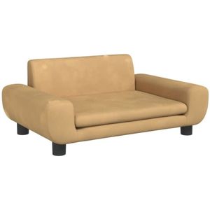 Kindersofa Braun 70x45x33 cm Samt Vidaxl