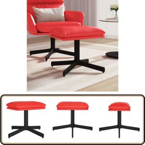 Vidaxl - Fußhocker Rot 60x60x36 cm Kunstleder - Fusshocker - Hocker - Beistelltisch - Lounge Möbel - Rot