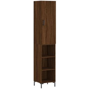 Vidaxl - Highboard Braun Eichen-Optik 34,5x34x180 cm Holzwerkstoff