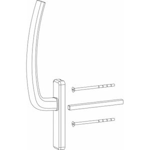 Atrium hs Griff innen mit Vierkantstift, ts 68-80 mm, Alu weiß ral 9016 - Hautau