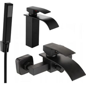 Aries R77 Badewannenset, Schwarz - 744803R77-70 - Mexen