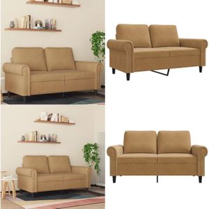Vidaxl - 2-Sitzer-Sofa Braun 120 cm Samt - Samtsofa - Wohnlandschaft - 2er Sofa - Braunes Sofa - Bequemer Sessel - Home & Living