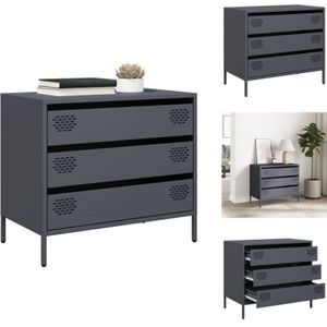 Sideboard Anthrazit 68x39x58,5 cm Kaltgewalzter Stahl - Sideboard - Sideboards - Kommode - Anrichte