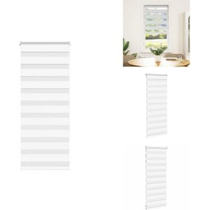Vidaxl - Zebrarollo Weiß 60x100 cm Stoffbreite 55,9 cm Polyester - Zebra-Jalousie - Zebra-Jalousien - Zebra-Rollo - Doppelrollo