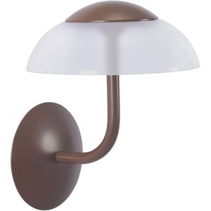 Braune Wandleuchte Eclipta ii mit warmweißem 3000K-LED-Licht