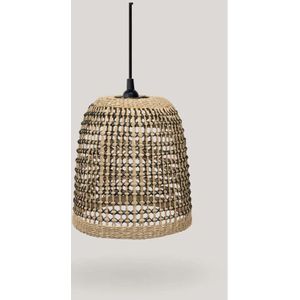 Licht-erlebnisse - Hängeleuchte außen Seegras E27 IP44 ø 33 cm rund Natur Modern Pendelleuchte Garten Außenleuchte Terrasse