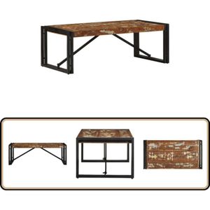 Vidaxl - Couchtisch Mehrfarbig 100x50x35 cm Altholz Massivholz