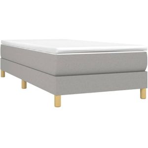 Vidaxl - Boxspringbett mit Matratze Hellgrau 80x200 cm Stoff