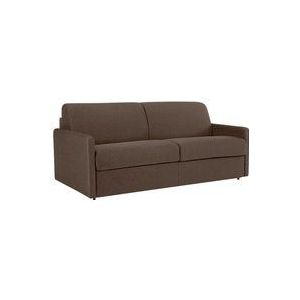 Vente-unique - Schlafsofa 4-Sitzer - Liegefläche mit Lattenrost mit breiten Latten: 160 cm - Matratze: 14 cm - Stoff - Braun - calife