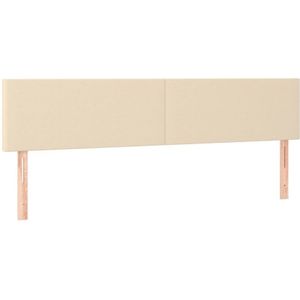 Kopfteile 2 Stk. Creme 90x5x78/88 cm Stoff vidaXL