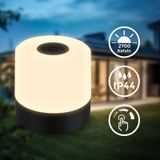 Tischleuchte - 2W, 150lm, kabellos, led, dimmbar, warmweiß, schwarz