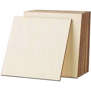 Sperrholzquadrate 100 Stück Holzquadrate Scrapki-Quadrat Basis 5x5cm
