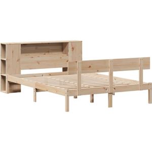 Vidaxl - Massivholzbett mit Regal ohne Matratze 150x200 cm Kiefernholz