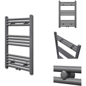 Radiatoren - Handtuchheizkörper Warmwasser Gerade Grau 500x764 mm - Grau
