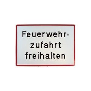 Hinweisschild Feuerwehrzufahrt 500 x 350 mm
