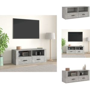 Vidaxl - TV-Schrank Betongrau 100x35x40 cm Holzwerkstoff - tv Schrank - Holzwerkstoff Möbel - Wohnraum Dekoration - Media Regal - Grau tv Stand
