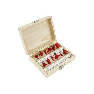 Zoll Hartmetall Fräser 1/4' 12-tlg. Hartmetall für Fräsmaschine. Hartmetallbestückte Router Bit - Bematik