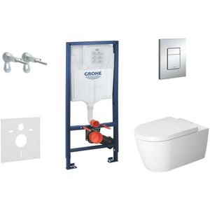 Rapid sl - Vorwandinstallationsset, wc mit Sitz, me by Starck, randlos, SoftClose, Betätigungsplatte Skate Cosmo, Chrom 38528SET-KM - Grohe