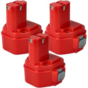 Vhbw - 3x Akku Ersatz für Makita 638347-8-2, PA12 für Werkzeug (3000 mAh, NiMH, 12 v)