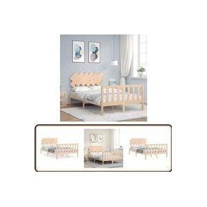 Vidaxl - Massivholzbett ohne Matratze 120x200 cm Kiefernholz - Holzbett - Kiefernholzbett - Massives Holzbett - Lattenrost - Boxspringbetten