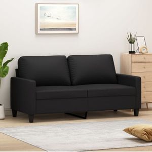 Vidaxl - 2-Sitzer-Sofa Schwarz 140 cm Kunstleder