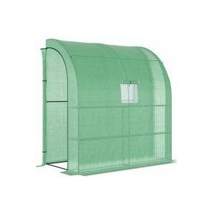 Outsunny - Foliengewächshaus Tomatengewächshaus mit Mesh Fenster, Treibhaus mit aufrollbaren Türen, Anzuchthaus mit uv Schutz, Grün, 200 x 100 x 215