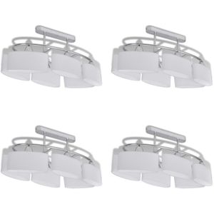 Vidaxl - Deckenlampe mit ellipsenförmigen Glasschirmen 4 Stk. E14