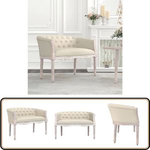 Vidaxl - Sitzbank 98x56x69 cm Leinen - Bank - Sitzbank - Leinensofa - Wohnzimmer Dekoration - Französischer Stil