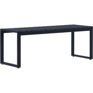 Gartenbank 120,5 cm PS-Platte Schwarz Vidaxl